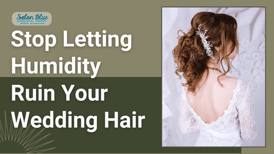 Salon Blue Hampstead wedding hairstyle with humidity-resistant curls and elegant bridal hair accessory